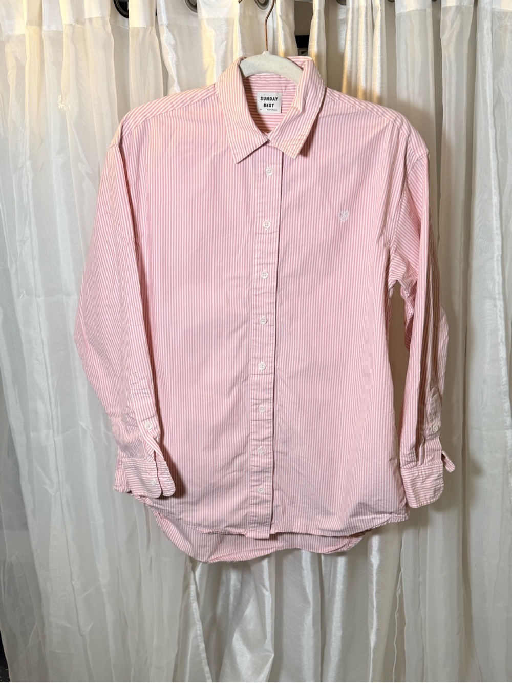 Sunday Best Pink & White Striped Dress Shirt